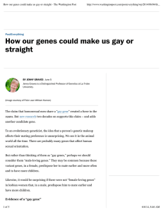 How our genes could make us gay or straight
