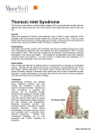 Thoracic Outlet/Inlet Syndrome