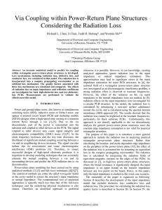 Via Coupling within Power-Return Plane Structures Considering the