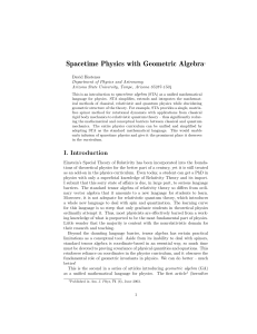 Spacetime Physics with Geometric Algebra