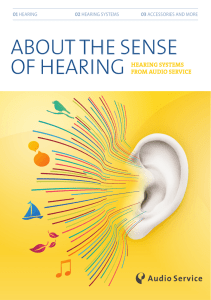 about the sense of hearing