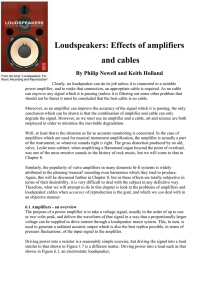 Loudspeakers: Effects of amplifiers