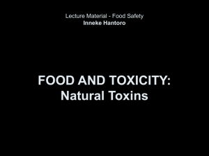 FOOD AND TOXICITY: Natural Toxins