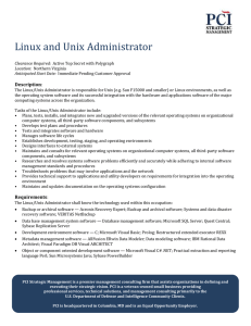 Linux and Unix Administrator