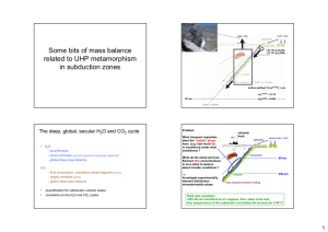 Mass balance related to UHP metamorphism in subduction zones