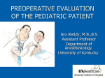 preoperative evaluation of the pediatric patient