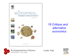 18 Critique and alternative economics