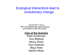 Ecological Interactions Lead to Evolutionary Change