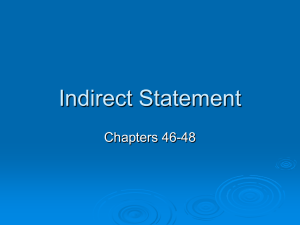 Indirect Statement