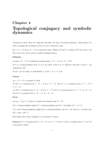Topological conjugacy and symbolic dynamics