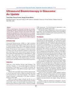 Ultrasound Biomicroscopy in Glaucoma: An Update