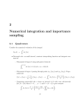2 Numerical integration and importance sampling