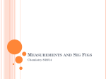 Measurements and Sig Figs