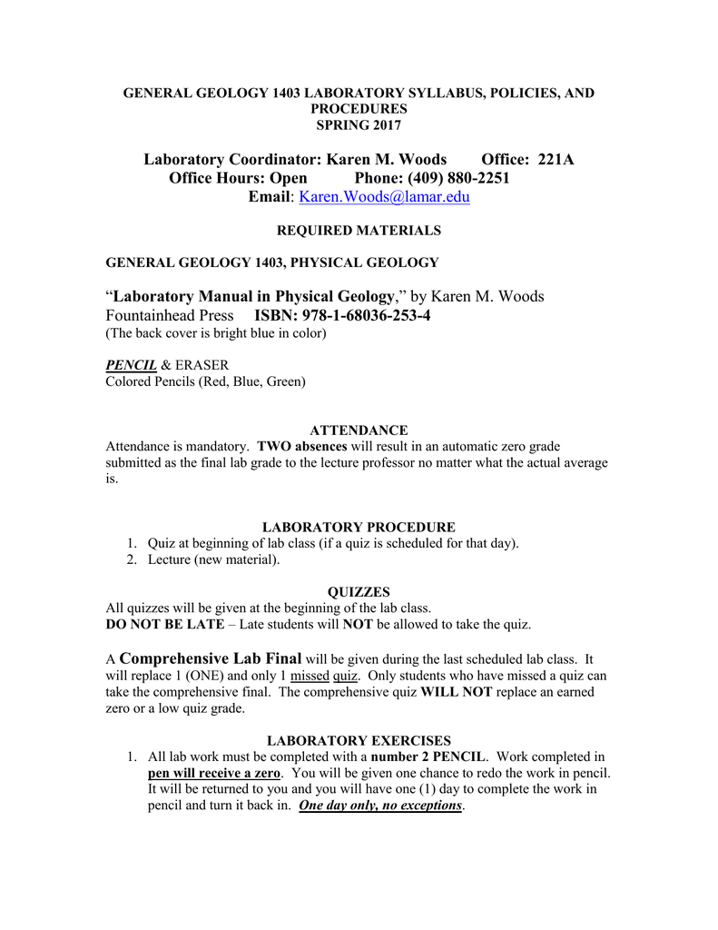 geol1403 rh studyres com Geology Lab Answer Key My Geology Lab