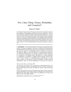 Not a Sure Thing: Fitness, Probability, and Causation