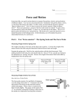 Force and Motion I 1.1