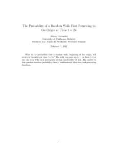 First Return Probabilities - University of California, Berkeley