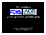 New Guidelines Use of Gadolinium Contrast Agents - SCBT-MR