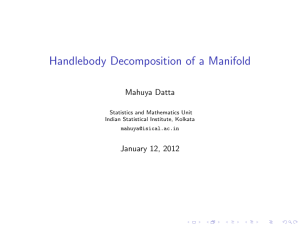 Handlebody Decomposition of a Manifold
