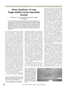 Direct Synthesis of Long Single-Walled Carbon Nanotube Strands