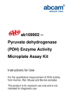 ab109902 – Pyruvate dehydrogenase (PDH) Enzyme Activity