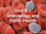 Unit 4 - Immunology and Public Health