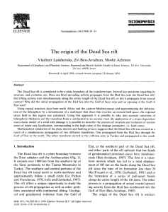 The origin of the Dead Sea rift