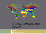 Global Climates and biomes