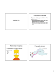 Lecture 16 Topographic mapping Retinotopic mapping Frog optic