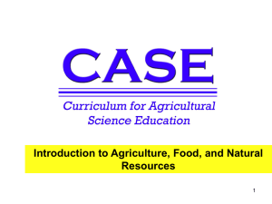 Introduction to Agriculture, Food, and Natural Resources