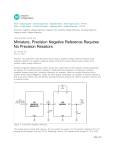 Miniature, Precision Negative Reference