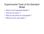 Experimental Tests of the Standard Model