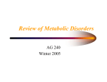 Review of Metabolic Disorders