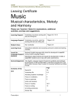 Musical characteristics, Melody and Harmony