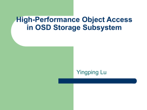 High-Performance Object Access in OSD Storage Subsystem