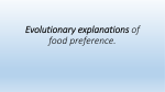 Evolutionary explanations of food preference.