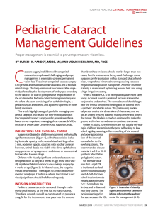 Pediatric Cataract Management Guidelines