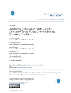Acrylamide Reduction in Potato Chips by Selection of