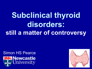 Subclinical hypothyroidism