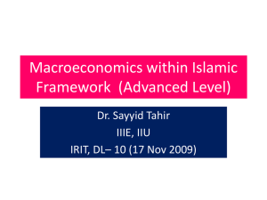 Macroeconomics within Islamic Framework (Advanced Level)