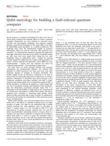Qubit metrology for building a fault-tolerant quantum
