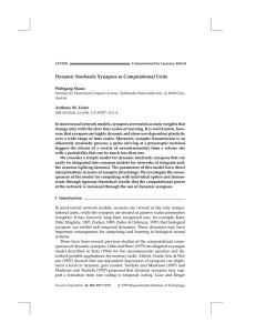 Dynamic Stochastic Synapses as Computational Units