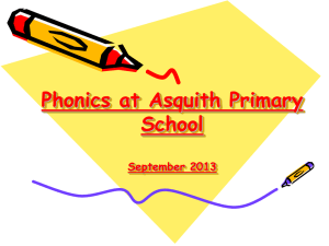 Phonics meeting for Reception class, Year 1 and Year 2 parents