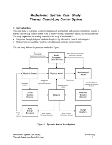 Mechatronic System Case Study: Thermal Closed