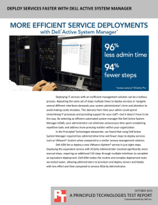 Deploy services faster with Dell Active System Manager