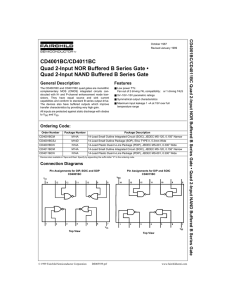 CD4011BC Quad 2-Input NAND Buffered B Series Gate