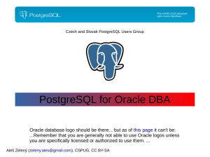 PostgreSQL for Oracle DBA