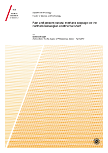 Past and present natural methane seepage on the northern