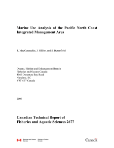 Marine Use Analysis of the Pacific North Coast Integrated