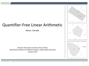 Quantifier-Free Linear Arithmetic